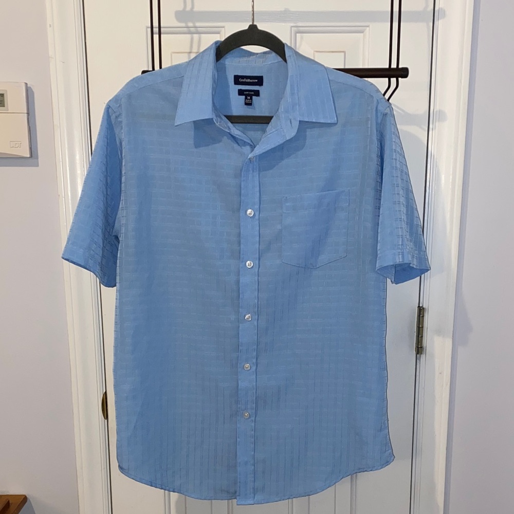 Croft & Barrow short sleeve button down, sz. M, easy care